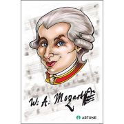 Plastová magnetka s ilustráciou skladateľa Plastová magnetka s ilustráciou skladateľa