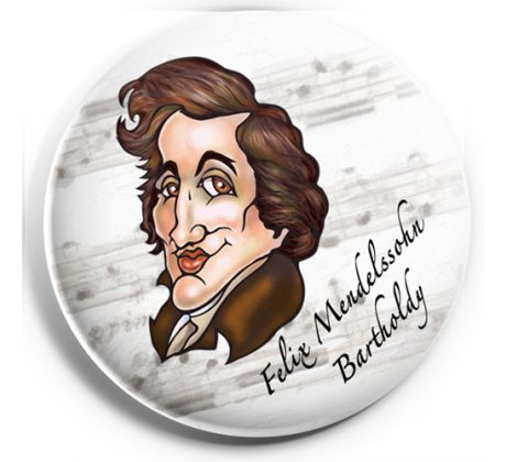 Felix Mendelssohn Bartholdy (magnetka kovová)