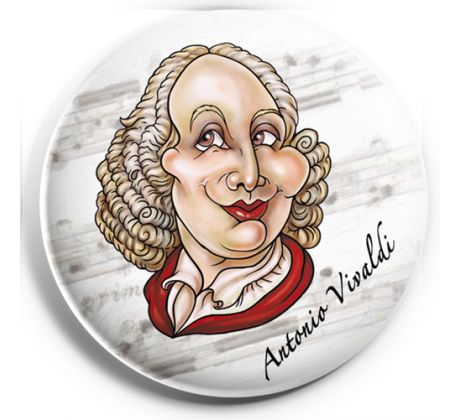 Antonio Vivaldi (magnetka kovová)