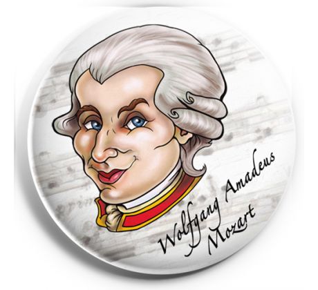 Wolfgang Amadeus Mozart (magnetka kovová)