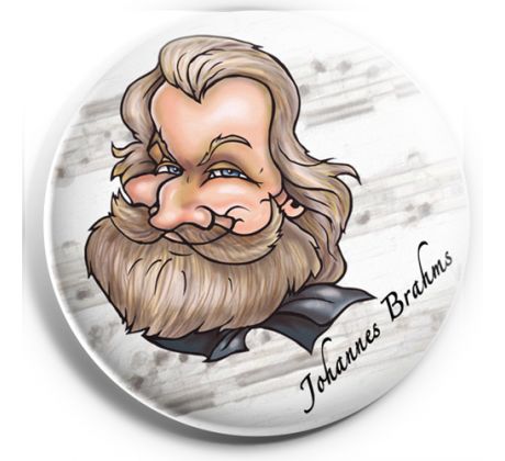 Johannes Brahms (magnetka kovová)