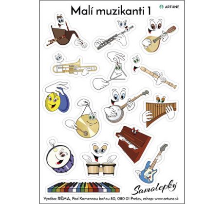 Samolepky Malí muzikanti 1 - aršík