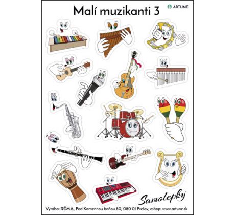 Samolepky Malí muzikanti 3 - aršík