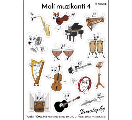 Samolepky Malí muzikanti 4 - aršík