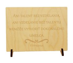 Ani talent bez vzdelania, ani vzdelanie bez talentu nemôže vytvoriť dokonalého umelca.