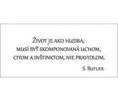 Život je ako hudba; musí byť skomponovaná uchom, citom a inštinktom, nie pravidlom.